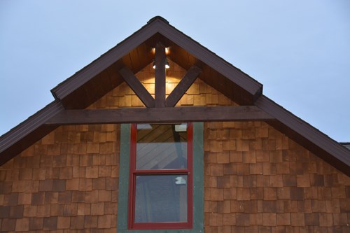 cedar shake siding on home