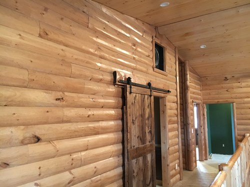 2x8 pine log siding.