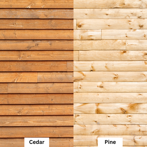 Pine vs cedar siding comparison