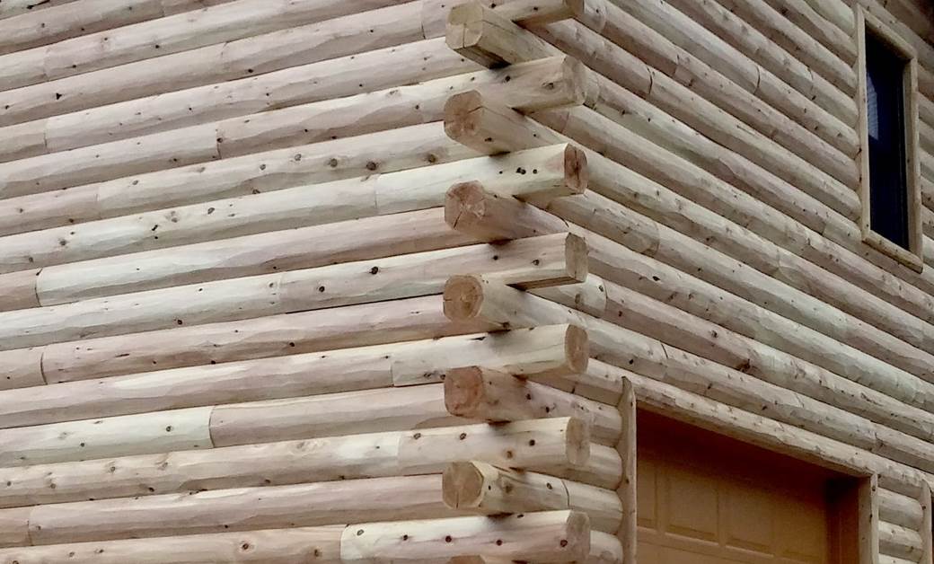 4X10 Log Siding with Butt And Pass Corners