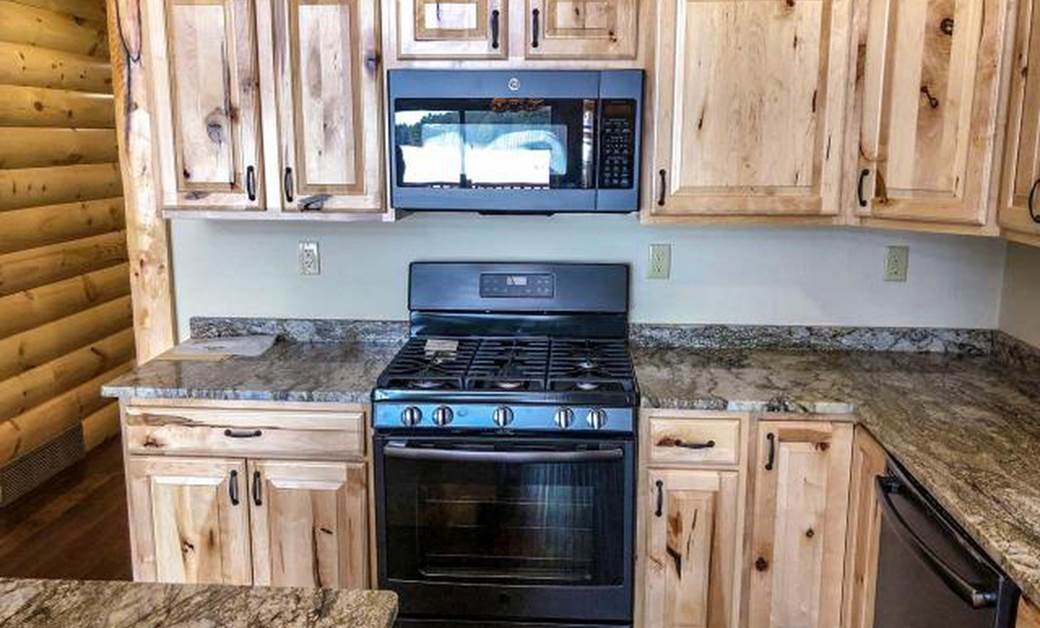 natural wood cabinets