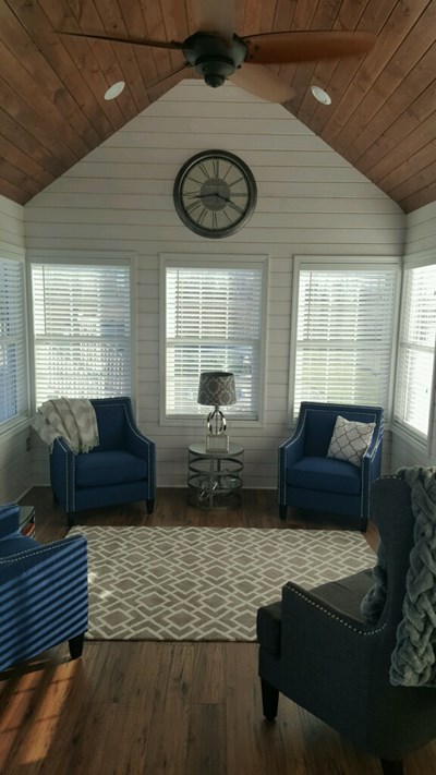 Exterior of 4-H community building.