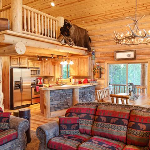 stained wood paneling
