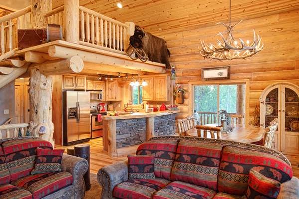 stained wood paneling