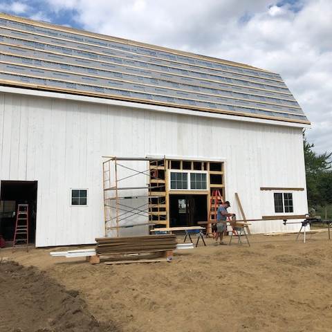 Board and batten in Country White.